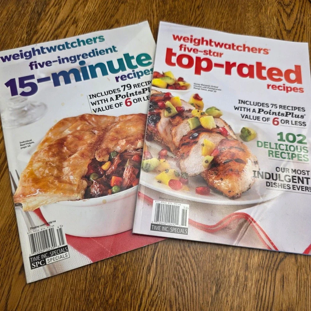 Weight Watchers Magazine Bundle 15-Minute & Top-Rated Recipes PointsPlus 2 Books